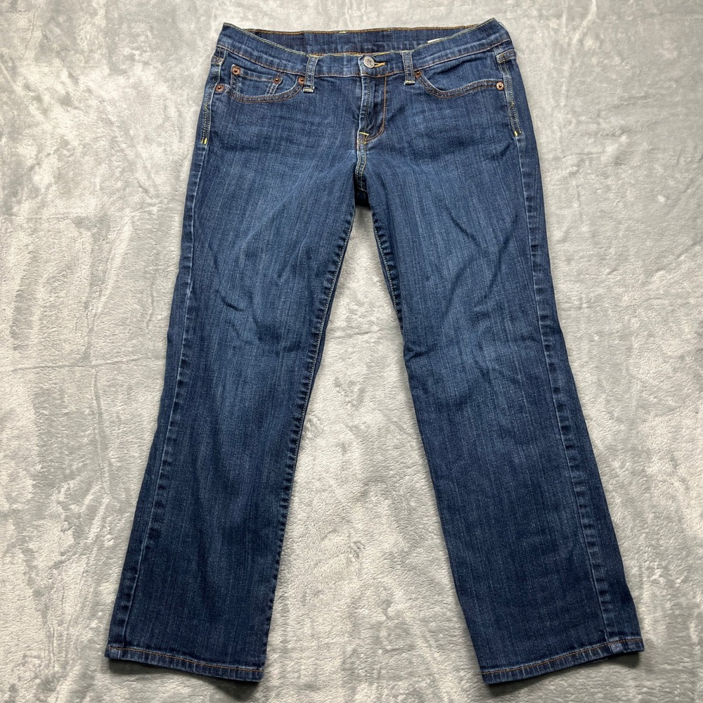 Lucky Brand Sweet N Low Crop Jeans Womens Dark Wash Blue Low Rise 7WP1104‎ 6/28
